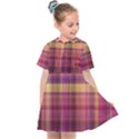 Magenta Gold Madras Plaid Kids  Sailor Dress View1