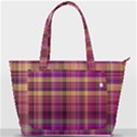 Magenta Gold Madras Plaid Back Pocket Shoulder Bag  View1