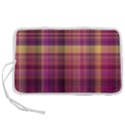 Magenta Gold Madras Plaid Pen Storage Case (M) View1