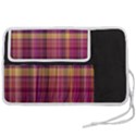 Magenta Gold Madras Plaid Pen Storage Case (M) View2