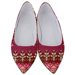 Boho Fuschia And Gold Pattern Women s Low Heels by SpinnyChairDesigns