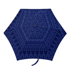 Boho Navy Blue  Mini Folding Umbrellas by SpinnyChairDesigns