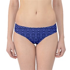 Boho Navy Blue  Hipster Bikini Bottoms by SpinnyChairDesigns