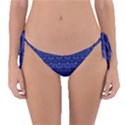 Boho Navy Blue  Reversible Bikini Bottom View1