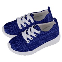 Boho Navy Blue  Kids  Lightweight Sports Shoes by SpinnyChairDesigns