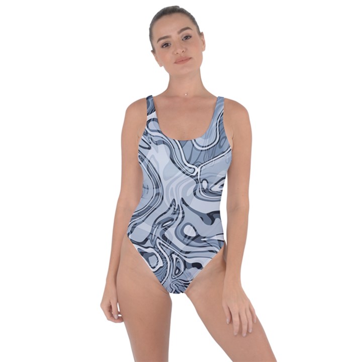 Faded Blue Abstract Art Bring Sexy Back Swimsuit