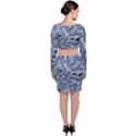 Faded Blue Abstract Art Top and Skirt Sets View2