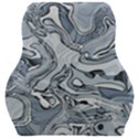 Faded Blue Abstract Art Car Seat Velour Cushion  View1