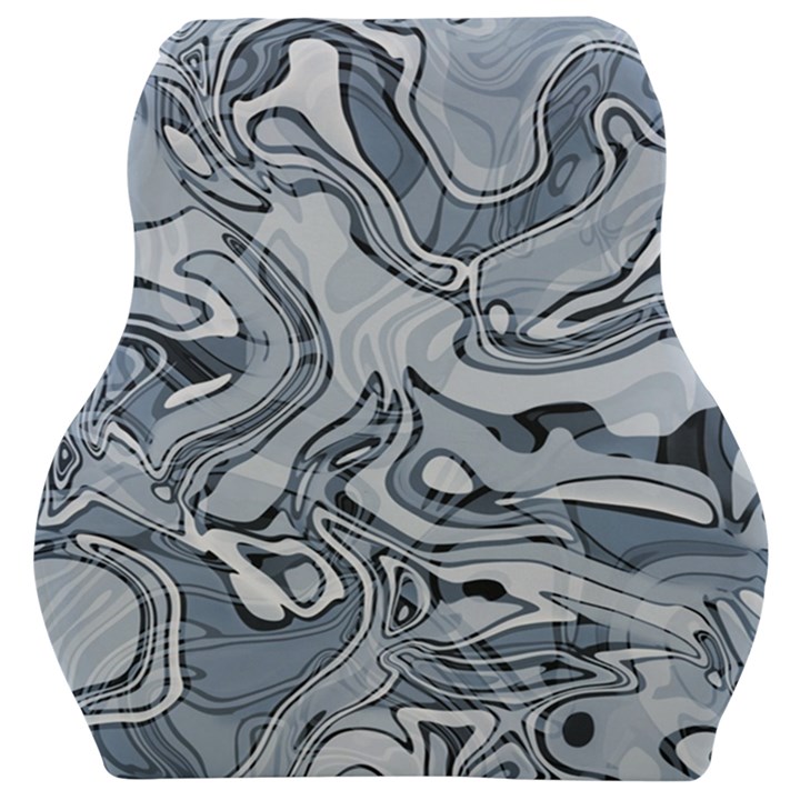 Faded Blue Abstract Art Car Seat Velour Cushion 