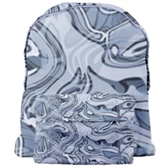 Faded Blue Abstract Art Giant Full Print Backpack by SpinnyChairDesigns