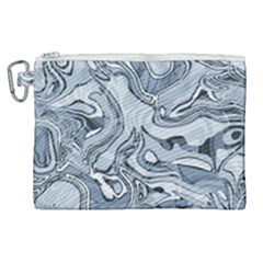 Faded Blue Abstract Art Canvas Cosmetic Bag (xl) by SpinnyChairDesigns