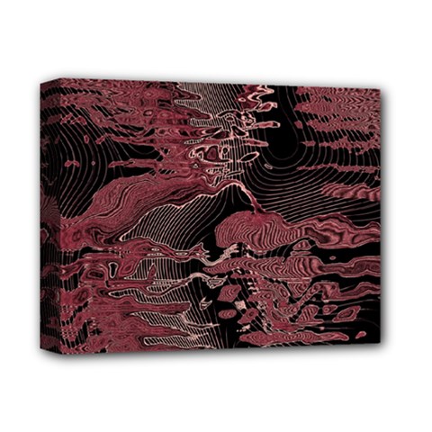 Red Black Abstract Art Deluxe Canvas 14  X 11  (stretched) by SpinnyChairDesigns