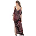 Red Black Abstract Art Maxi Chiffon Cover Up Dress View2