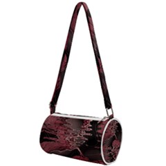 Red Black Abstract Art Mini Cylinder Bag by SpinnyChairDesigns