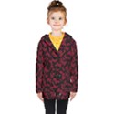 Red and Black Butterflies Kids  Double Breasted Button Coat View1