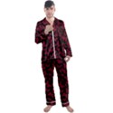 Red and Black Butterflies Men s Long Sleeve Satin Pyjamas Set View1