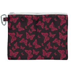 Red And Black Butterflies Canvas Cosmetic Bag (xxl) by SpinnyChairDesigns