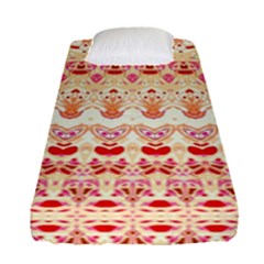 Boho Red Gold Fitted Sheet (single Size)