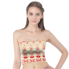 Boho Red Gold Tube Top by SpinnyChairDesigns