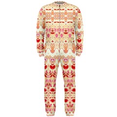 Boho Red Gold Onepiece Jumpsuit (men)  by SpinnyChairDesigns