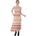 Boho Red Gold Tie Back Maxi Dress View1