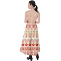 Boho Red Gold Tie Back Maxi Dress View2