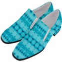 Boho Aqua Blue Women Slip On Heel Loafers View2