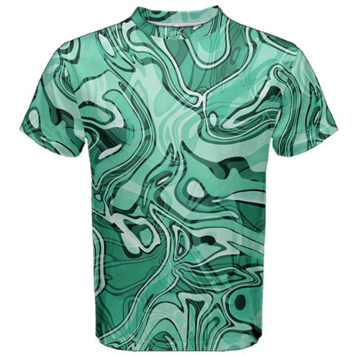 Biscay Green Swirls Men s Cotton Tee