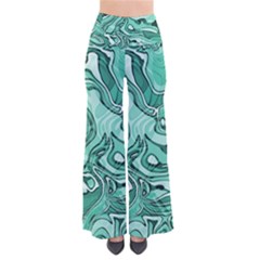 Biscay Green Swirls So Vintage Palazzo Pants by SpinnyChairDesigns