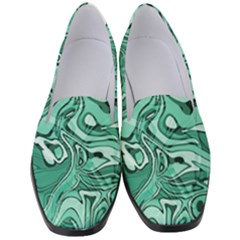 Biscay Green Swirls Women s Classic Loafer Heels by SpinnyChairDesigns