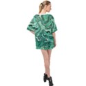 Biscay Green Swirls Oversized Chiffon Top View2