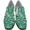 Biscay Green Swirls Women Slip On Heel Loafers View1