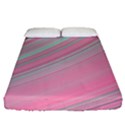 Turquoise and Pink Striped Fitted Sheet (Queen Size) View1