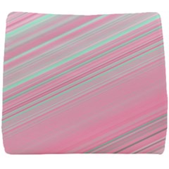 Turquoise And Pink Striped Seat Cushion by SpinnyChairDesigns