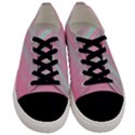 Turquoise and Pink Striped Men s Low Top Canvas Sneakers View1