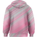 Turquoise and Pink Striped Kids  Zipper Hoodie Without Drawstring View2