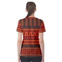 Boho Aztec Rust Orange Color Stripes Women s Cotton Tee View2