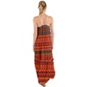 Boho Aztec Rust Orange Color Stripes Cami Maxi Ruffle Chiffon Dress View2