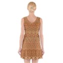 Boho Fancy Peach  V-Neck Sleeveless Dress View2