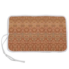 Boho Fancy Peach  Pen Storage Case (m) by SpinnyChairDesigns