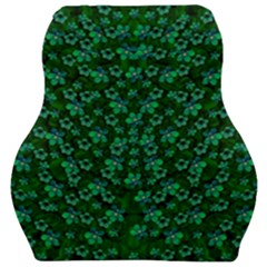 Leaf Forest And Blue Flowers In Peace Car Seat Velour Cushion  by pepitasart