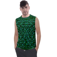 Leaf Forest And Blue Flowers In Peace Men s Regular Tank Top by pepitasart