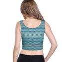 Boho Blue Teal Striped Crop Top View3