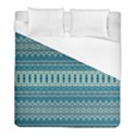 Boho Blue Teal Striped Duvet Cover (Full/ Double Size) View1