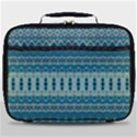 Boho Blue Teal Striped Full Print Lunch Bag View1