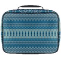 Boho Blue Teal Striped Full Print Lunch Bag View2