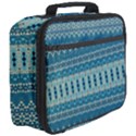 Boho Blue Teal Striped Full Print Lunch Bag View3