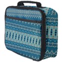 Boho Blue Teal Striped Full Print Lunch Bag View4