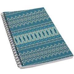 Boho Blue Teal Striped 5 5  X 8 5  Notebook by SpinnyChairDesigns