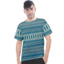 Boho Blue Teal Striped Men s Sport Top View1